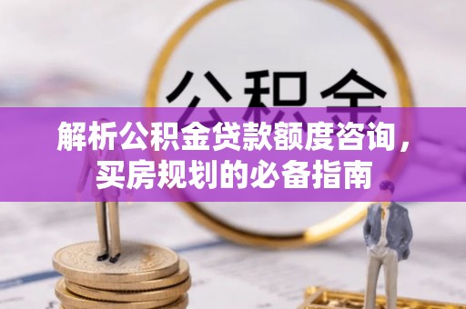 新泰解析公积金贷款额度咨询，买房规划的必备指南